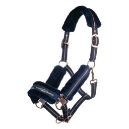 Halter With Synthetic Fur "ROSEGOLD"