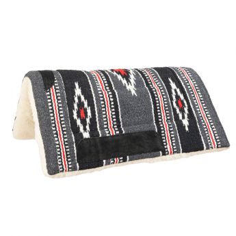 Acrylic WESTERN Saddle Pad With Fur,Gray
