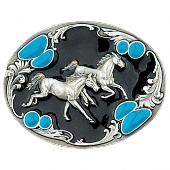 Αγκράφα για Ζώνη "Running Horses"