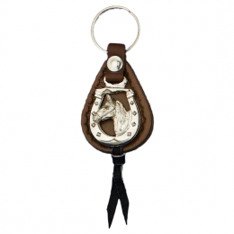 Leather Horsehead Key Ring