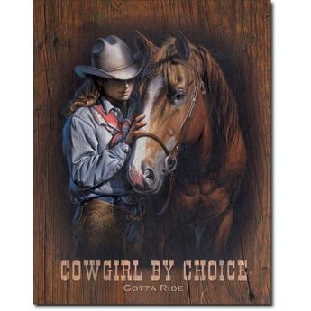 Tin Sign "Cowgirl Gotta Ride"