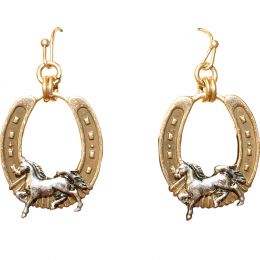 Earrings "Horseshoe and Horse"